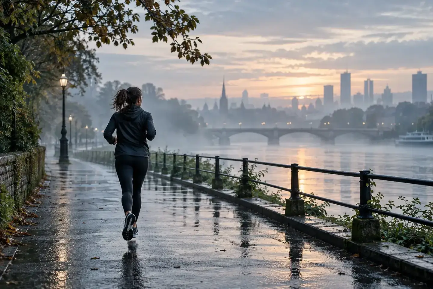 The Run I Skipped Because of Orange Sky Editorial weather scene for The Run I Skipped Because of Orange Sky